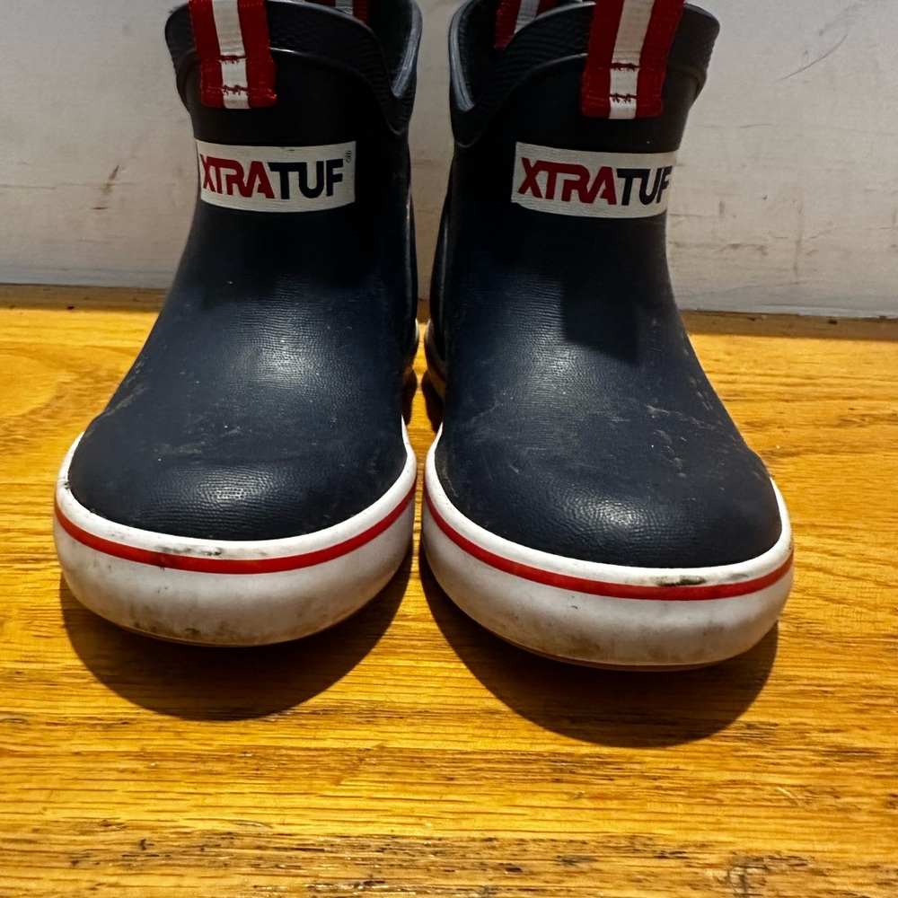 Blue and Red Rain Deck Boots XTRATUF DECK BOOTS